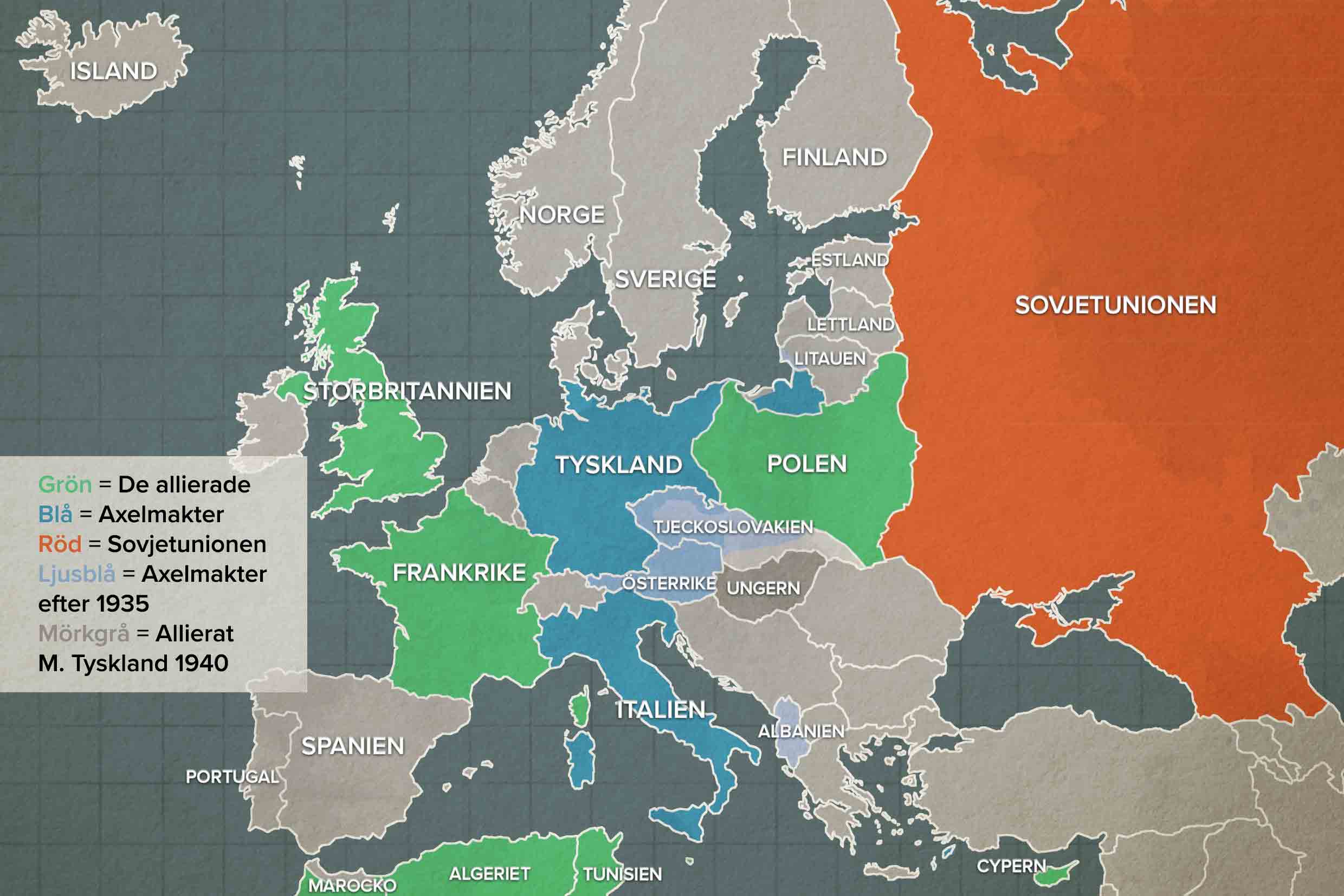 Europakartan före kriget