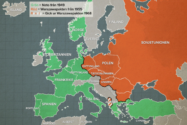 Europakartan efter kriget